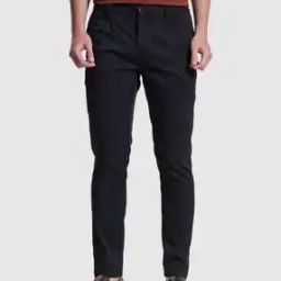 Men Slim Fit Flat-Front Pants with Insert Pockets-image-61