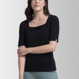 Square Neck Polo T-shirt-image-71