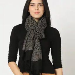 Printed Stole with Tassels-19