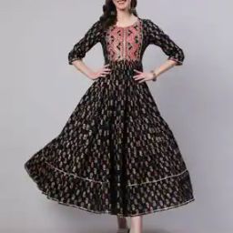 Floral Print Flared Kurta-22