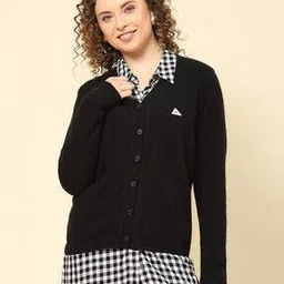 monte carlo Women Button-Down Cardigan with Ribbed Hem-picture-12