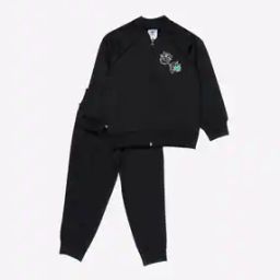 Zip-Front Tracksuit with Placement Print-image-18