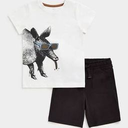 Printed Crew-Neck T-Shirt with Shirt-22