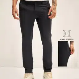 Men Slim Fit Pants with Insert Pockets-image-87