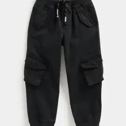 Boys Black Digi Tech Trousers-image-76
