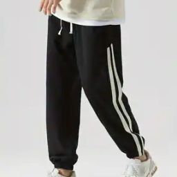 Men Striped Joggers with Insert Pockets-image-40