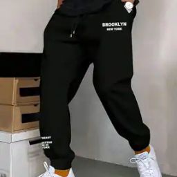 Men Typographic Print Joggers with Insert Pockets-picture-32