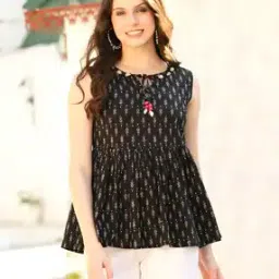 Women Ikat Print Relaxed Fit Top-image-74