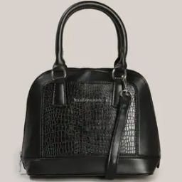 Reptilian Pattern Shoulder Bag with Detachable Strap-image-3