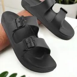 Women Slip-On Slides with Buckle-Accent-31