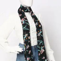 Floral Print Scarf with Tassels-image-54