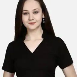 Women V-Neck Front-Open Blouse-image-47