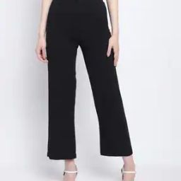 High-Rise Flat-Front Trousers-image-32