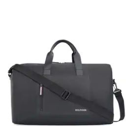 Brand Print Duffle Bag with Detachable Strap-image-45