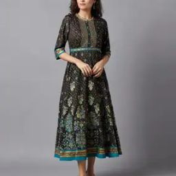 Floral Print Flared Dress-image-74