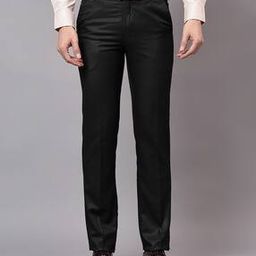 Men Relaxed Fit Flat-Front Trousers-image-61