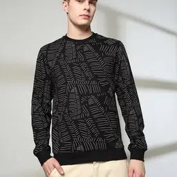 Men Leaf Print Regular Fit Sweatshirt-picture-12