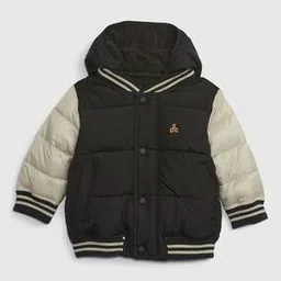 Unisex Colourblock Hooded Bomber Jacket-image-69
