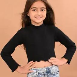 Girls Ribbed Regular Fit Top-image-58