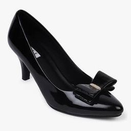 Kitten Heeled Shoes with Bow Accent-image-23