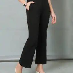 Mid Rise Flared Pants-image-9