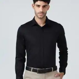 Men Regular Fit Point-Collar Shirt-21