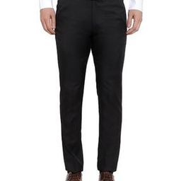 Men Slim Fit Flat-Front Trousers-image-22