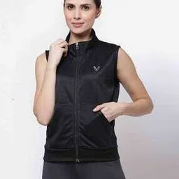 Sleeveless Jacket with Pockets-image-98