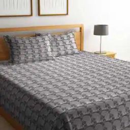 Cartoon Print Bedsheet with Pillow Covers-35