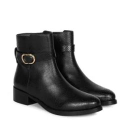 Round-Toe Ankle-Length Boots with Buckle-Closure-picture-11