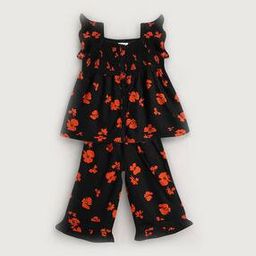 Floral Print Square-Neck Top & Lounge Pant Set-picture-47
