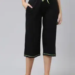 Women Regular Fit Capris with Drawstring Waist-40