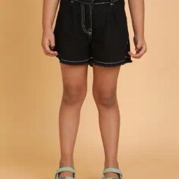 tales & stories Washed Regular Fit Shorts with Frayed Hem image 1