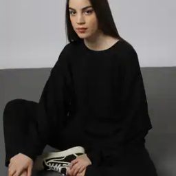 Round-Neck Boxy Fit Sweatshirt-image-97