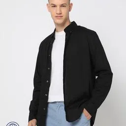 Men Regular Fit Shirt with Button-Down Collar-image-99
