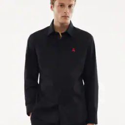 Men Tailored Fit Shirt with Embroidered Logo-image-42