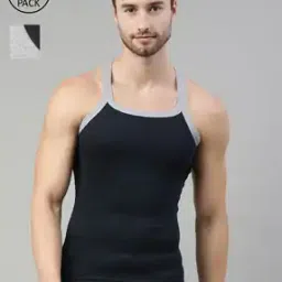 Pack of 2 Round-Neck Sleeveless Vests-image-34