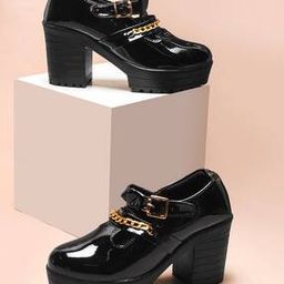 Women Regular Fit Booties with CHain Accent-11