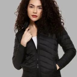 Women Quilted Zip-Front Bomber Jacket-picture-9