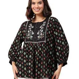 zelena Women Floral Relaxed Fit Top-picture-29