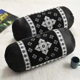 Set of 2 Floral Woven Bolsters 32" x 16"-image-74
