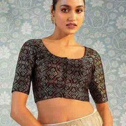 Art Silk Front-Open Blouse-image-79