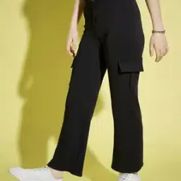 High-Rise Straight Fit Cargo Pants-image-65