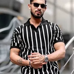 Men Oversized Fit Polo T-Shirt-image-37