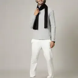 Men Checked Scarf with Tassels-picture-6