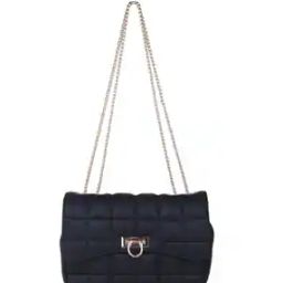 Women Quilted Sling Bag with Metal Strap-image-1