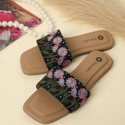 Women Embroidered Slip-On Flip-Flops-14
