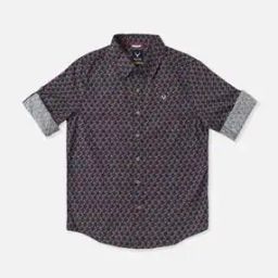 Boys Slim Fit Shirt with Spread Collar-picture-15