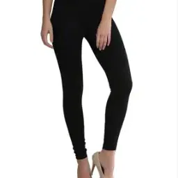 Women Ankle-Length Leggings with Elasticated Waist-image-3