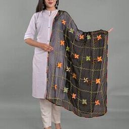 Embroidered Dupatta with Contrast Border-picture-23